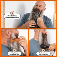 Tame The Wild Pro Beard Straightener Kit - Heated Beard Brush for Men