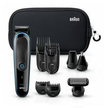 Braun MGK3980 9-in-1 Body Grooming Kit, Body Groomer and Precision Beard and Hair Trimmer, Black/Blue