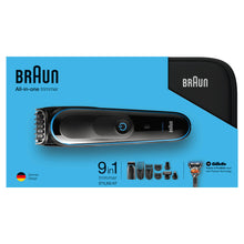 Braun MGK3980 9-in-1 Body Grooming Kit, Body Groomer and Precision Beard and Hair Trimmer, Black/Blue