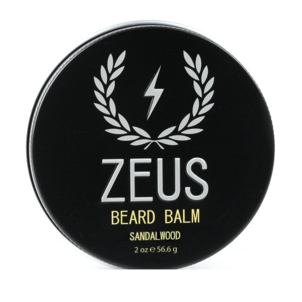 ZEUS Conditioning Beard Balm for Men - 2 Oz - Natural Softening Conditioner for Facial Hair (SCENT: Sandalwood)