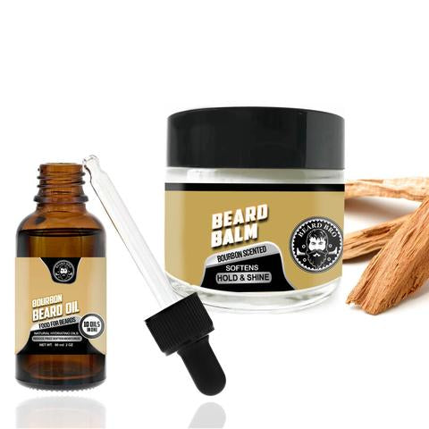 BOURBON BEARD BALM AND NATURAL BEARD OIL COMBO