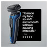 Braun Series 6 6020s Electric Shaver with Precision Trimmer for Men, Wet & Dry, Rechargeable, Cordless Foil Shaver, Blue