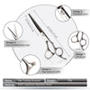 Hair Cutting Scissors Shears Set, CIICII Professional Hairdressing Scissors Kit