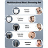 Beard Trimmer for Men, INBUTY Mens Beard Face Hair Trimmer Cordless Washable Facial Nose Mustache Trimmer Groomer, Electric Shaver 5 in 1 Body Grooming Kit for Men USB Rechargeable