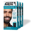 JUST FOR MEN Color Gel Mustache & Beard, M-55 Real Black - (Pack of 3)