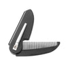 1PCS Black Hot Sale Stainless Steel Folding Comb For Men Anti Static Mustache Comb Wholesale Hairdressing Styling  Beard Comb