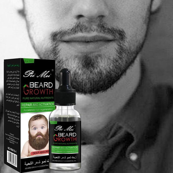 Professional Beard Growth Enhancer Beard Essential Oil for Men Hair Barbe Facial Nutrition Moustache Grow Men Strength Beard Kit