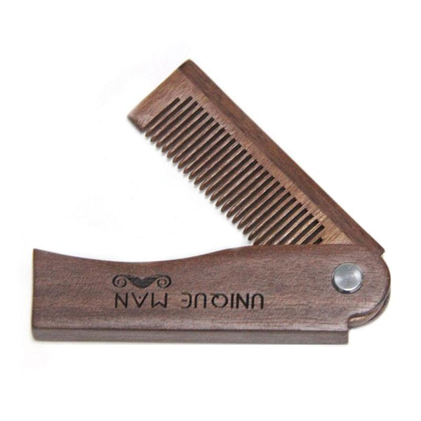 Natural Red Sandal wood Fold Comb Hair Comb For Men Beard Care  Anti-static Wooden Comb Hair Care Tools Hair Brush 1pc