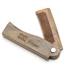 Natural Red Sandal wood Fold Comb Hair Comb For Men Beard Care  Anti-static Wooden Comb Hair Care Tools Hair Brush 1pc