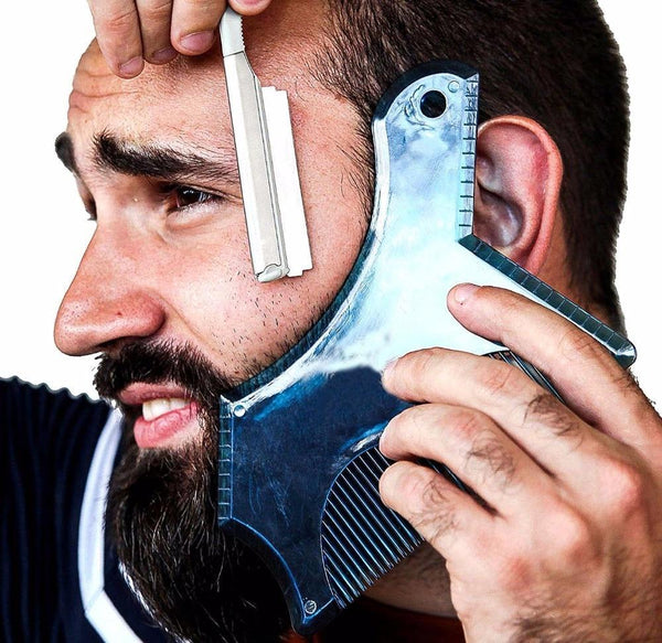 New Innovative Design Beard Shaping Tool Trimming Shaper Template Guide for Shaving or Stencil With Full-Size Comb for Line Up