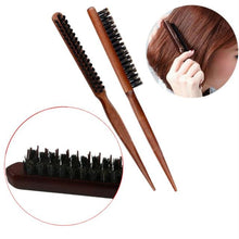 Men Boar Bristle Hair Brush - Natural Wooden Wave Brush for Male, Styling Beard Hairbrush for Short,Long,Thick,Curly,Wavy Hair