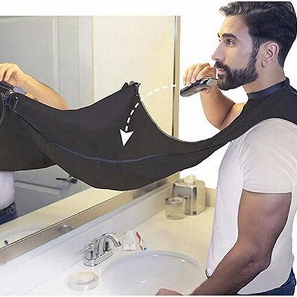 Man Bathroom Apron Male Beard Apron Razor Holder Hair Shave Beard Catcher Waterproof Floral Cloth Household Cleaning Protector