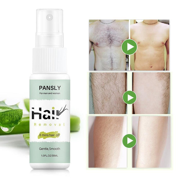 Pansly 8 mins Hair off Hair Removal Cream Face Body Hair Depilatory Beard Bikini Legs Armpit 30ml Painless Hair Remover Spray