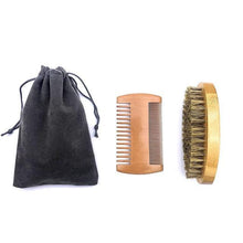 Natural Beard Comb Set Double Beard Oil Head Shape Beard Comb Brush Care Beard Oil Tool Beard Comb Set Professional