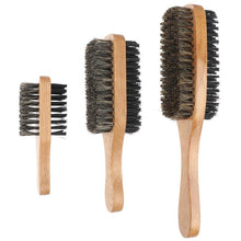 Men Boar Bristle Hair Brush - Natural Wooden Wave Brush for Male, Styling Beard Hairbrush for Short,Long,Thick,Curly,Wavy Hair