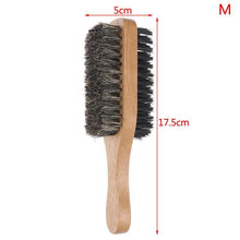 Men Boar Bristle Hair Brush - Natural Wooden Wave Brush for Male, Styling Beard Hairbrush for Short,Long,Thick,Curly,Wavy Hair