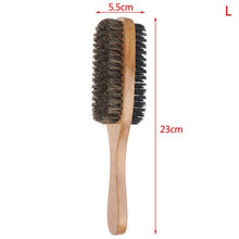 Men Boar Bristle Hair Brush - Natural Wooden Wave Brush for Male, Styling Beard Hairbrush for Short,Long,Thick,Curly,Wavy Hair