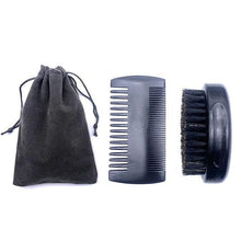 Natural Beard Comb Set Double Beard Oil Head Shape Beard Comb Brush Care Beard Oil Tool Beard Comb Set Professional