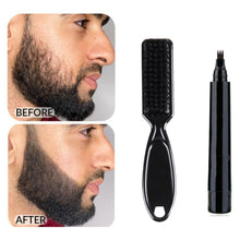 New Hot sale Beard Pen Beard Filler Pencil And Brush Beard Enhancer Waterproof Moustache Coloring Shaping Tools Hair Pencil