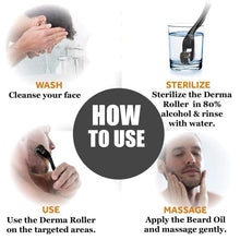 Oil Serum Derma Roller For Men Beard