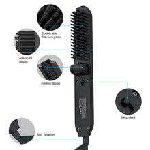 Beard Straightening Irons Brush Foldable Beard Comb